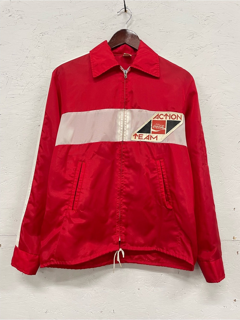 Vintage 1970s Apollo Brand Coca Cola Promotional Racing Jacket, Size M, Red